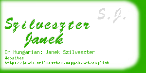 szilveszter janek business card